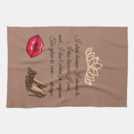 Too Glam To Care – Chic Quote  キッチンタオル