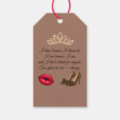 Too Glam To Care – Chic Quote ギフトタグ (正面)