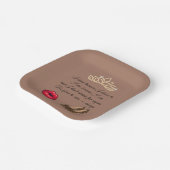 Too Glam To Care – Chic Quote  ペーパープレート (傾斜あり)