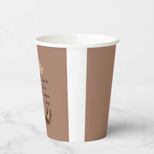 Too Glam To Care – Chic Quote  紙コップ (左)