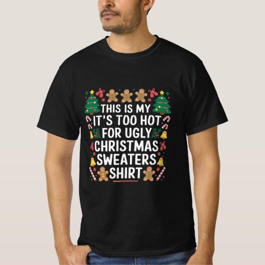 Too Hot クリスマスセーター ファミリー Tシャツ (正面)