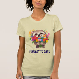 Too Lazy to気に – ミニマリスト可愛いTシャツ Tシャツ