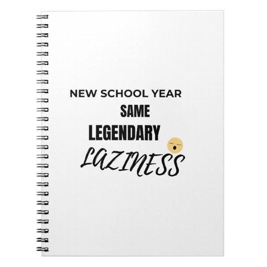 Too Lazy to Focus Notebook ノートブック (正面)