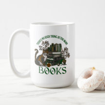 Too Many Books Green Floral Academia マグカップ
