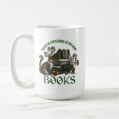 Too Many Books Green Floral Academia マグカップ (左)