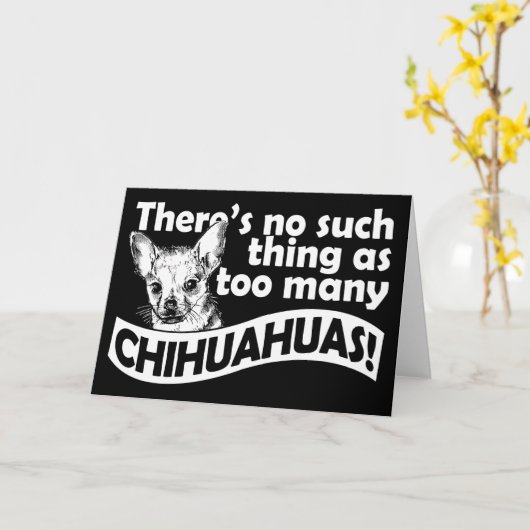 Too Many Chihuahuas カード (黄色い花)