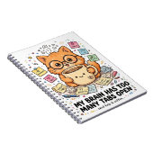 Too Many Tabs - Funny Cat Notebook ノートブック (右側)