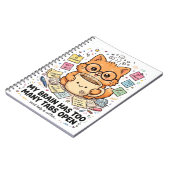 Too Many Tabs - Funny Cat Notebook ノートブック (左側)