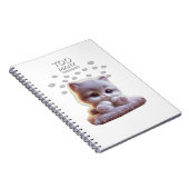Too Many Thoughts Cat Notebook – Cute Overthinking ノートブック (右側)
