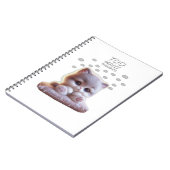 Too Many Thoughts Cat Notebook – Cute Overthinking ノートブック (左側)