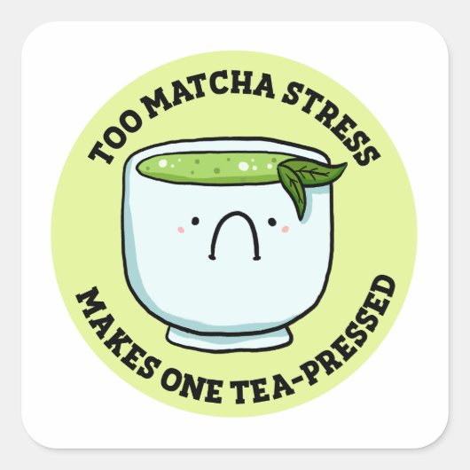 Too Matchaストレスティーパンステッカー スクエアシール (正面)