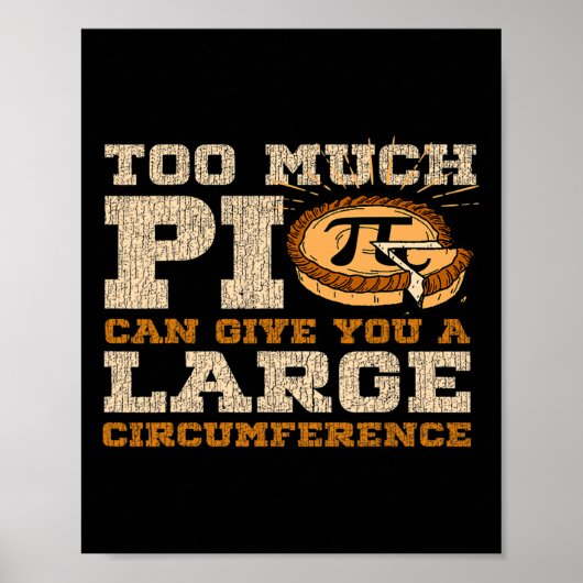 Too Much Pi Day Math Lovers 3.14 Nerdy Symbols ポスター (正面)