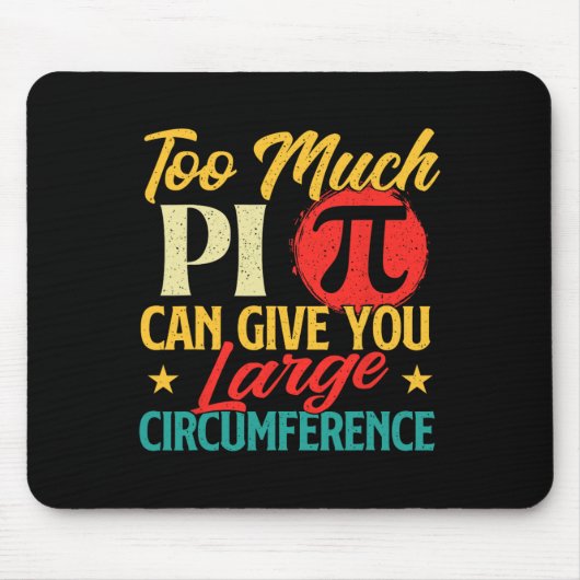 Too Much Pi - Science Pi Day Pi記号Math Lover マウスパッド (正面)