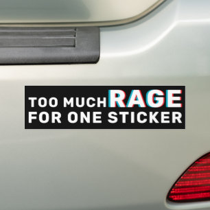 Too Much Rage No Kings Protest 2025 バンパーステッカー