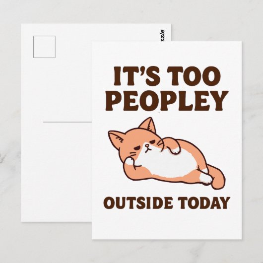 Too Peopley Cat ポストカード (正面/裏面)