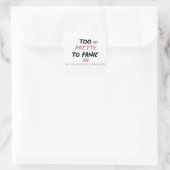 Too Pretty To Panic ステッカー | かわいいコケットメント (バッグ)