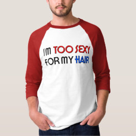Too Sexy For Hair メンズ3/4スリーブラグランTシャツ Tシャツ