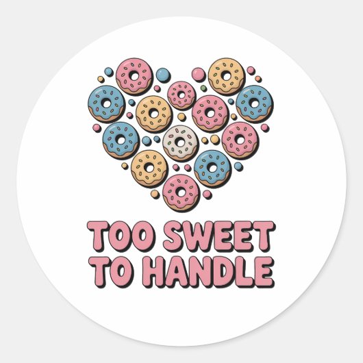 Too Sweet to Handle | ドーナツの子供 ラウンドシール (正面)