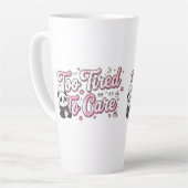 "Too Tired To Care" Panda - Cute & Relatable カフェラテマグ (左アングル)