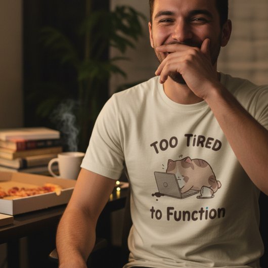 Too Tired to Function Cat T-Shirt Tシャツ