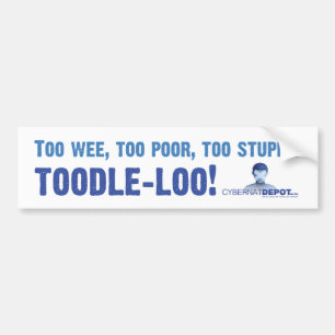 Toodle屋内トイレ! バンパーステッカー