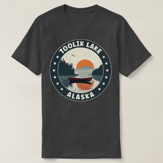 Tooik Lake Alaska Sunset Tシャツ (デザイン正面)
