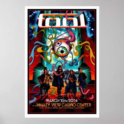 Tool Gig Poster Matte  Art Print. San Diego014 ポスター (正面)