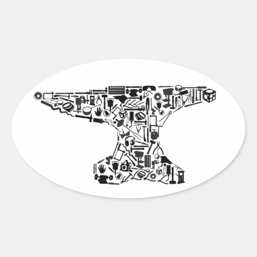 Tool-O-Rama Anvil楕円シール 楕円形シール (正面)