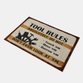 Tool Rules Mat,  Funny Cool Doormat ドアマット (アングル)