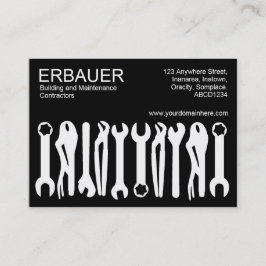 Tools of the Trade (Chubby) – ホワイト・オン・ブラック 名刺