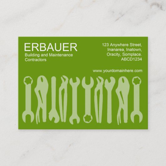 Tools of the Trade (Chubby) - Shades of Green 名刺 (正面)