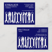 Tools of the Trade (Chubby) - White on Dark Blue 名刺 (正面/裏面)