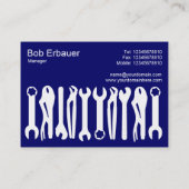 Tools of the Trade (Chubby) - White on Dark Blue 名刺 (裏面)