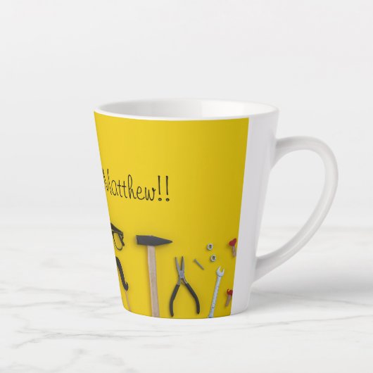 Tools, Screws, and a Good Coffee カフェラテマグ (右)