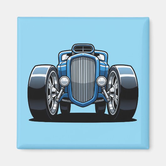 Toon Hotrod Art マグネット (正面)