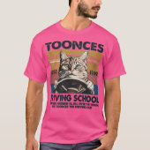 Toonces Driving School Est. 1989 - The Driving Cat Tシャツ (正面)