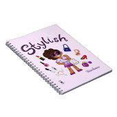 TOONVIDUALS おしゃれな女の子 1 スパイラルノートブック ノートブック (右側)