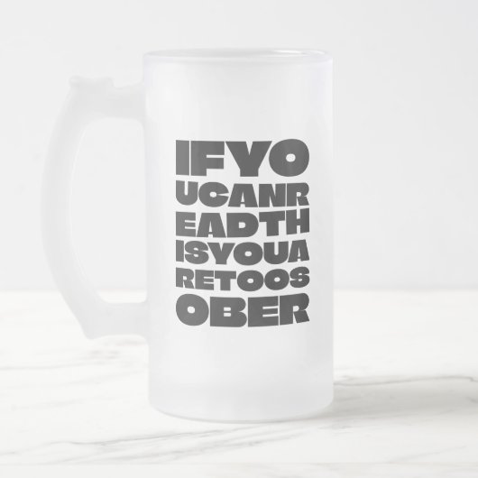 TooSober Bold Typography Frosted Mug フロストグラスビールジョッキ (左)