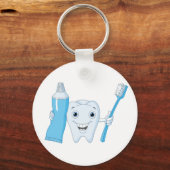 Tooth And Toothbrush Keychain キーホルダー (正面)