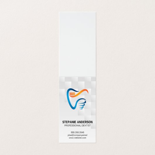 Tooth Brush and Tooth Logo | Dental 名刺 (外部フラット)
