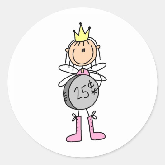 Tooth Fairyの与えSome Changeステッカー ラウンドシール (正面)