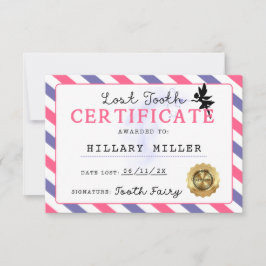 Tooth Fairy 失った Tooth Certification印刷可能 招待状