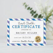 Tooth Fairy 失った Tooth Certification印刷可能 招待状 (スタンド正面)