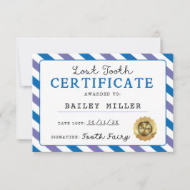 Tooth Fairy 失った Tooth Certification印刷可能 招待状