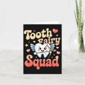 Tooth Fairy Squad Cute Cud Tooth Retro Dental Humo カード (正面)