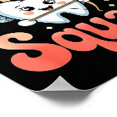 Tooth Fairy Squad Cute Cud Tooth Retro Dental Humo ポスター (角)