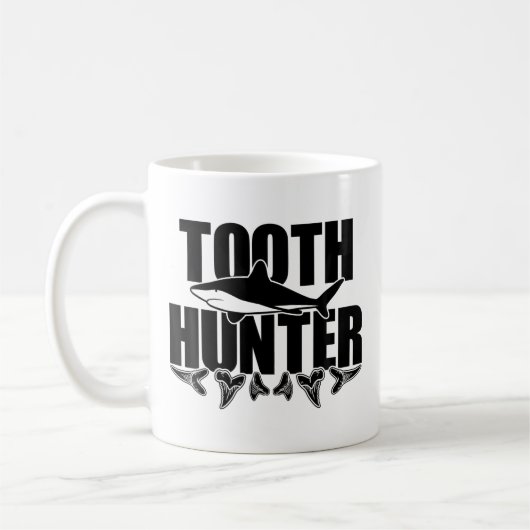 Tooth Hunter Paleontology Shark th Collecting コーヒーマグカップ (左)