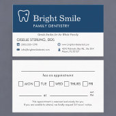Tooth Icon Dental Appointment Reminder 名刺
