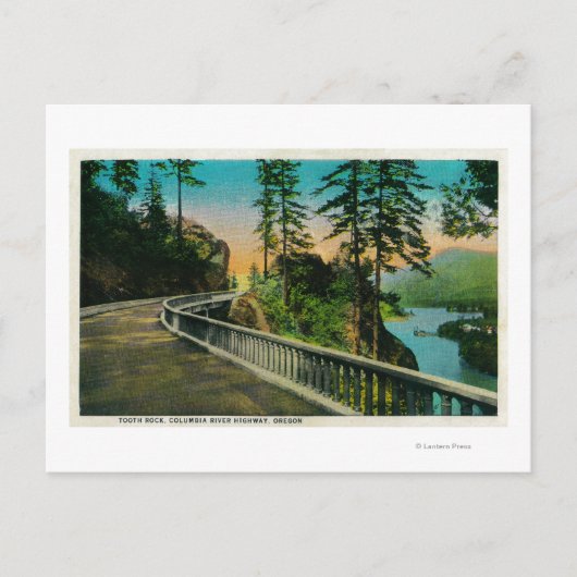 Tooth Rock on Columbia RiverまたはOR ポストカード (正面)