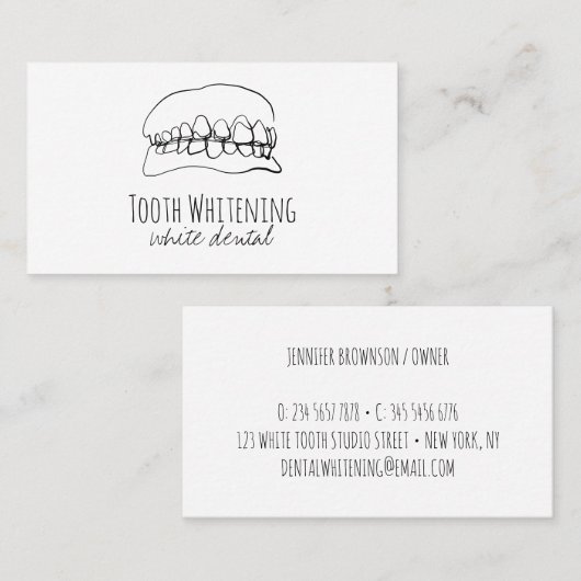 Tooth Whitening Dental 名刺 (正面/裏面)